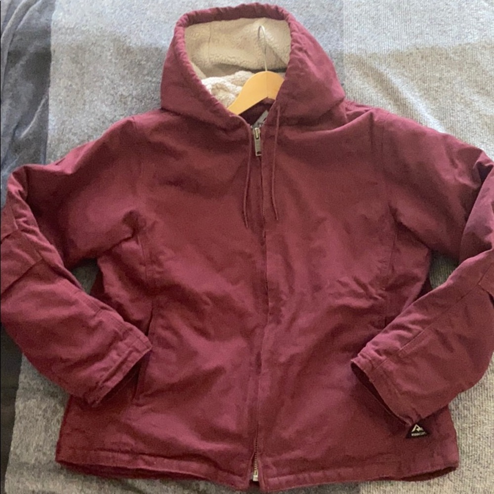 Ridgecut Sherpa-Lined Sanded Duck Hooded Jacket